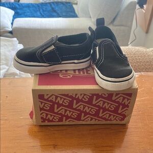 Vans Black Slip-On Sneakers Classic Design